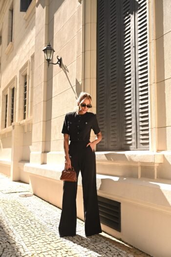 Conjunto de Tweed Preto Noir Classique