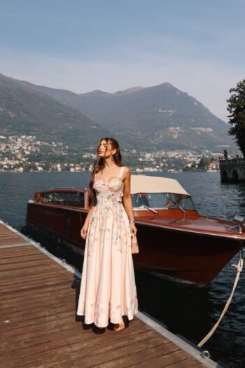 Vestido Midi de Crepe Floral Bella di Fiorenza