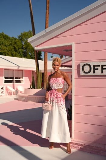 Vestido Midi Estampado Rosas Charm