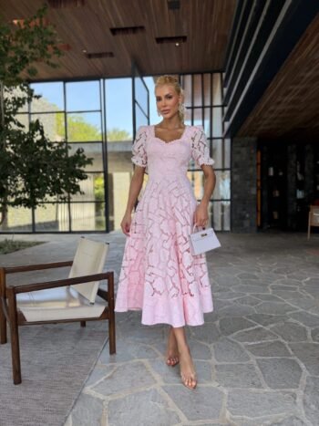 Vestido Midi de Renda Bella di Rosa