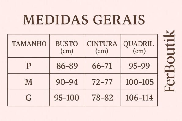 Tabela de medidas