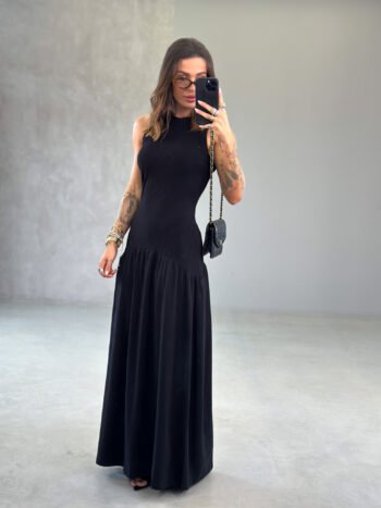 Vestido Alexandra Midi Preto
