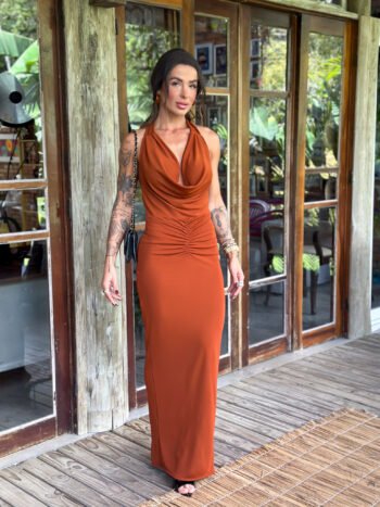 Vestido Midi Heloisa Ferrugem