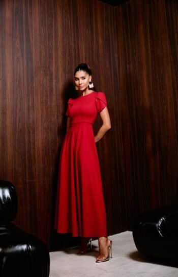 Vestido Manga Envelope Vermelho