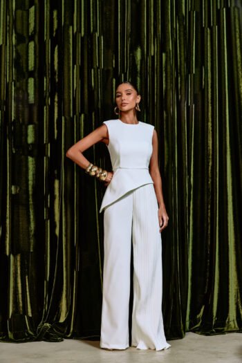 Macacão Alfaiataria Top Peplum