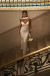 Vestido Longo de Cetim Off White Chiara – Foto 6