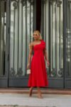 Vestido Midi Vermelho Aliança