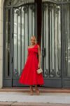 Vestido Midi Vermelho Aliança