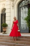 Vestido Midi Vermelho Aliança