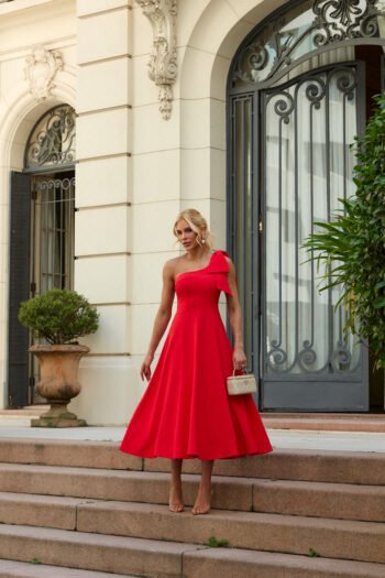 Vestido Midi Vermelho Aliança