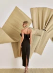 Vestido Tubinho Leque Preto