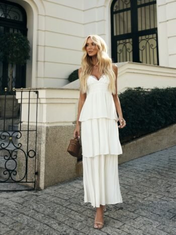 Vestido Midi Off Camadas