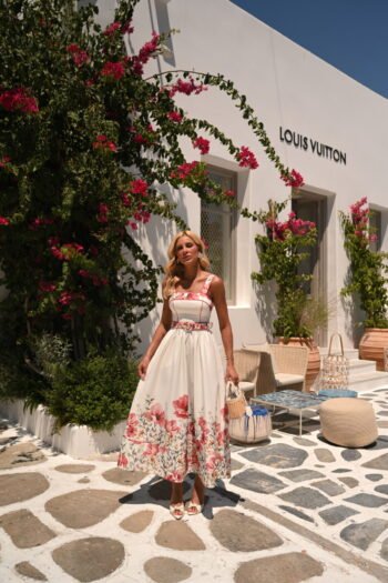 Vestido Midi em Crepe Estampado Fresh Fiore d’Estate Floral