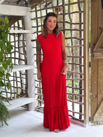 Vestido Midi Nayara Vermelho