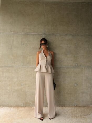 Conjunto de Alfaiataria com Colete Frente Única