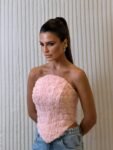 Corset Tule flores 3D