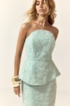 Vestido Midi Tomara que Caia Bordado Verde Menta