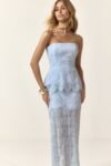 Vestido Midi Renda Floral 3D