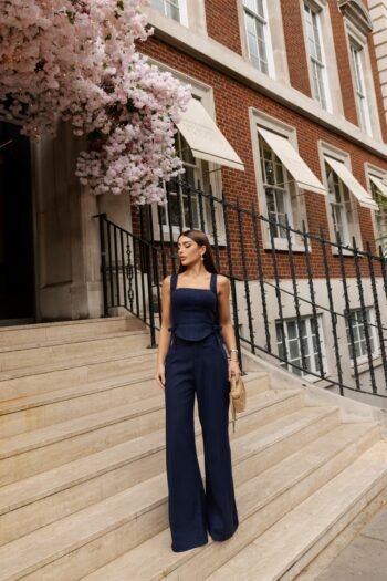 Conjunto Azul Marinho de Linho Holland - Foto 2