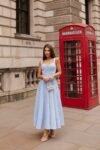 Vestido Midi Azul Serenity com Pedrarias London