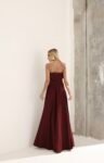 Vestido Midi Saia Assimétrica Marsala