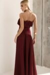 Vestido Midi Saia Assimétrica Marsala