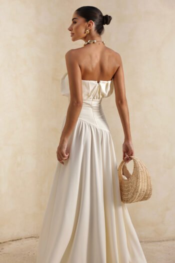 Vestido Midi Saia Assimétrica Off - Ferboutik