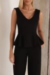 Conjunto Blusa Peplum Preto