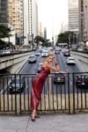 Conjunto Corset + Saia Midi Couro Eco