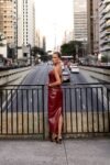 Conjunto Corset + Saia Midi Couro Eco
