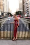Conjunto Corset + Saia Midi Couro Eco