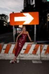 Conjunto Corset + Saia Midi Couro Eco