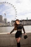 Vestido Curto Preto em Renda e Crepe Westminster