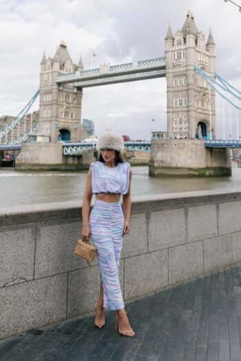 Conjunto Midi Estampado Drapeado Soho