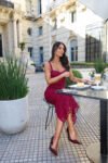 Vestido Midi Alfaiataria Vermelho Laços (cópia)