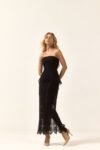 Vestido Midi Renda Floral 3D