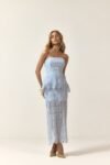Vestido Midi Renda Floral 3D