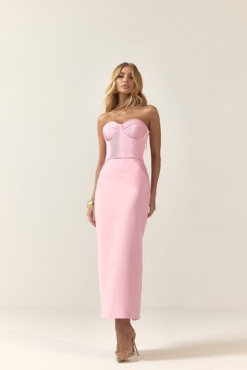 Vestido Midi Tomara Que Caia Rosa