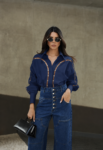 Camisa Feminina Cotton Manga Longa Detalhe Cut Out