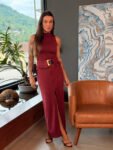 Conjunto Tricot Borgonha