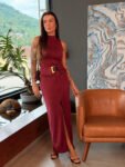 Conjunto Tricot Borgonha