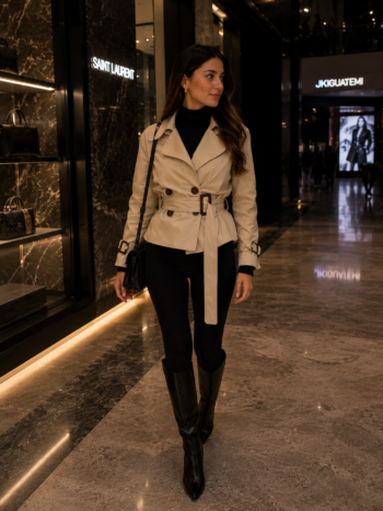 Trench Coat Sarja Curto