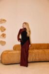 Vestido Longo Preto e Marrom