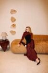 Vestido Longo Preto e Marrom
