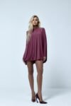 Vestido Curto Bufante Manga Longa