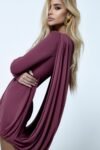 Vestido Curto Bufante Manga Longa