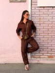 Conjunto Ana Carolina Marrom