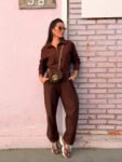 Conjunto Ana Carolina Marrom