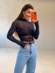 Body em Tule Manga longa Luiza