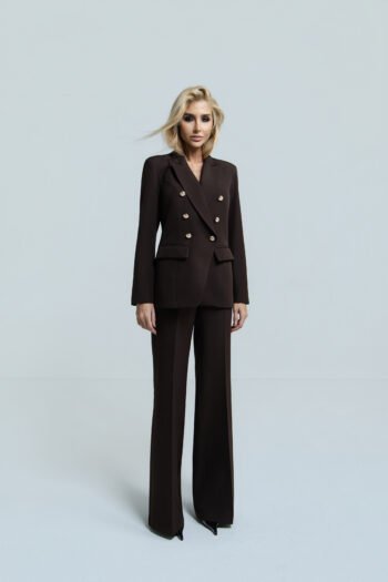 Conjunto Blazer Alfaiataria Marrom